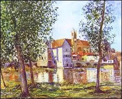 Qui a peint  Moret-sur-Loing par un temps ensoleill  ?