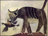 Chat saisissant un oiseau