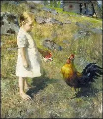 The Girl and the Rooster, 1886