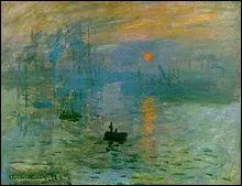 Ce tableau de Monet a donn son nom  ce mouvement artistique trs clbre, il s'agit de ...