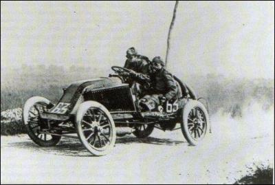 1903, ce  bolide  de la course Paris - Madrid est pilot par l'un des frres Renault, lequel ?