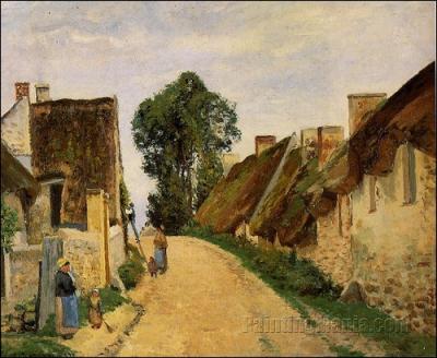 Quel peintre impressionniste est l'auteur de ce tableau   Rue de village  Auvers sur Oise   ?