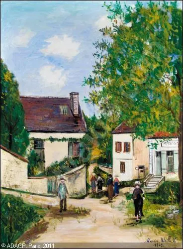 Qui a peint   Gargilesse, la poste  , petit village de l'Indre en 1929 ?