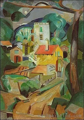   Le village de Cavalaire  situ dans le Var est un tableau du peintre cubiste :