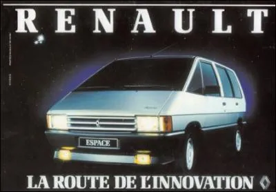 Avec l'Espace, Renault inaugure  les voitures  vivre . Dans ses dbuts difficiles, l'Espace est quip des mmes phares avants que :