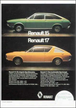 Pas toujours facile de les distinguer... Les Renault 15 et 17 font  l'poque le bonheur de ce que l'on appelle pas encore le :