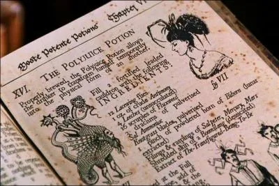 Comment se nomme le livre rang dans la rserve qui contient la recette du polynectar ?