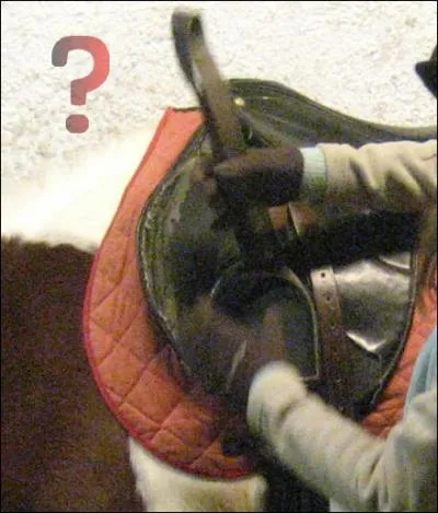 Que fait cette cavalire ?