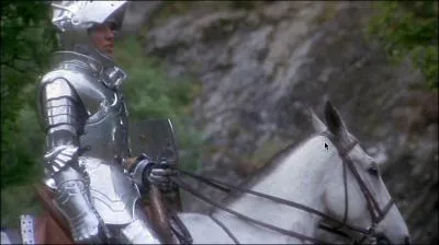 Quel est ce chevalier, reconnaissable  son armure resplendissante, qui bat chaque chevalier d'Arthur qui se prsente devant lui ?