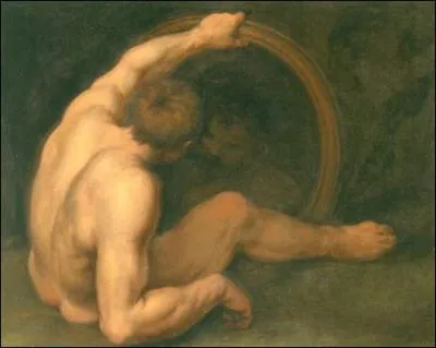 Homme devant un miroir, 1668