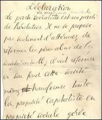 Quel homme politique a rdig ce manuscrit, mis aux enchres  Montastruc ( Haute-Garonne) prochainement et estim  150000 euros ?