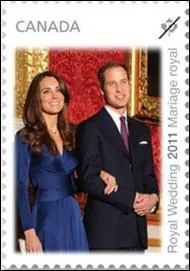 Quel est le vritable prnom de la future reine Britannique surnomme Kate dont le mariage avec le prince William visible sur le timbre du Canada s'est droule en 2011 ?
