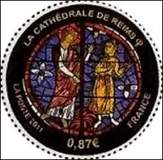Quel ge a eu la cathdrale de Reims visible sur ce timbre de France en 2011 ?