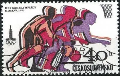 Dans quelle ville russe se sont drouls les Jeux olympiques de 1980, comme le montre ce timbre de Tchcoslovaquie  propos de l'preuve de basket ?