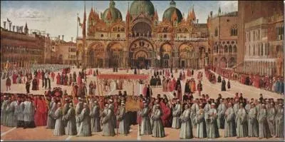 Procession sur la Piazza San Marco, 1496