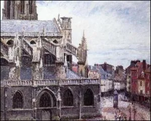 L'glise Saint Jacques  Dieppe, temps pluvieux, 1901