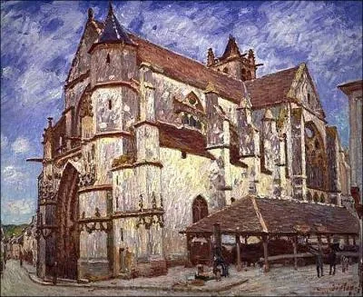 Eglise de Moret le soir, 1894