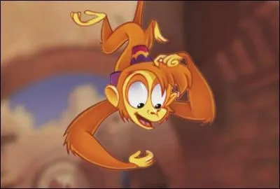 Comment se nomme le petit singe qui accompagne Aladdin ?