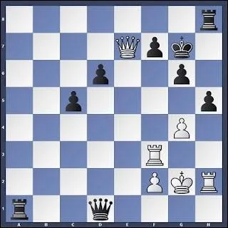 Les noirs ont le trait, mat en 2 coups , quel est le 1er coup ?