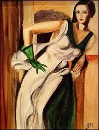 Quelle peintre polonaise est l'auteur de la toile  Femme au gant vert  ?