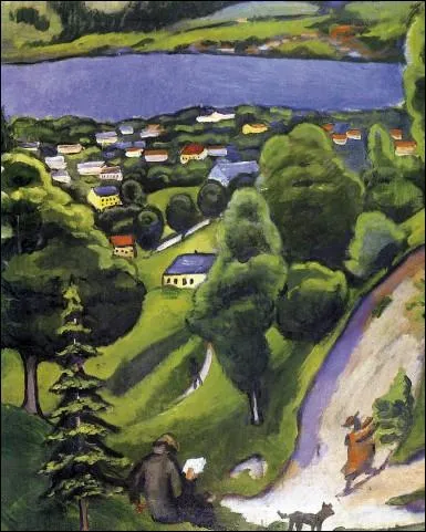 Qui a peint paysage de Tegernsee ?