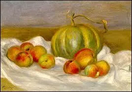 Qui a peint  Nature morte au melon et aux pches  ?