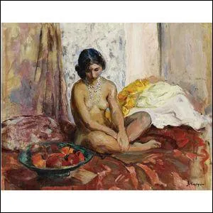 Qui a peint  L'gyptienne au plateau de fruits  ?