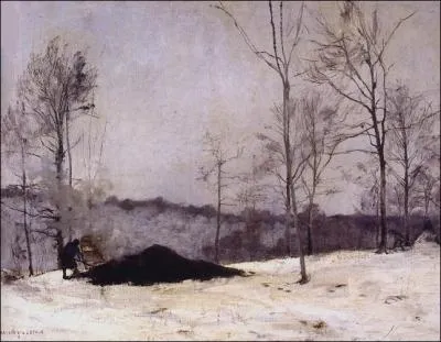 Qui a peint  Paysage au charbonnier, l'hiver  ?