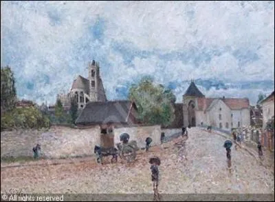 Qui a peint Moret sur Loing temps de pluie  ?