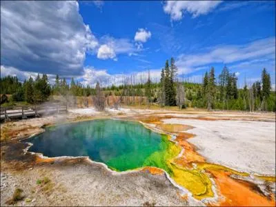 Le parc national de Yellowstone aux Etats-Unis tient son nom de la couleur jaune de son sol. A quoi est d ce phnomne ?