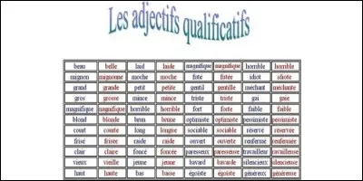 Un adjectif qualificatif est un mot :