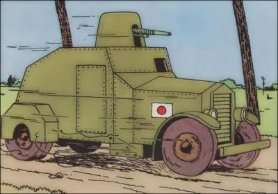 Dans  Le Lotus bleu , Tintin utilise une automitrailleuse de 1929, de quelle marque est-elle ?