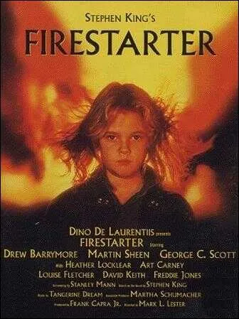 Firestarter est le titre du film , ralis par Marl L. Lester et l'oeuvre de Stephen King. Comment se nomme cette charmante jeune fille qui a le pouvoir de pyroknsie ?