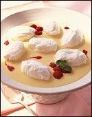 Un dessert trs lger, l'le flottante est  base de :