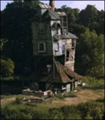 Qu'est-il crit sur l'criteau tordu devant le Terrier ?