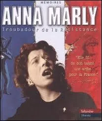 Hymne dont la musique et les paroles originales sont de Anna Marly,  Ami entends-tu le vol noir des corbeaux sur nos plaines ?   , qui a remani le texte du Chant du Partisan en 1944 ?