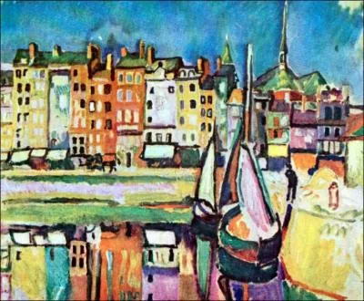 Vieilles maisons sur le bassin de Honfleur