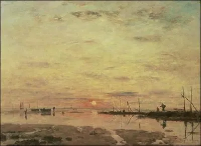 Le Havre, coucher de soleil a mer basse, 1884
