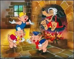 Dans la version originale des  trois petits cochons , conte trs ancien, comment se termine l'histoire aprs que le loup soit tomb dans la marmite d'eau bouillante ?