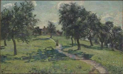 Paysage en Normandie, les pommiers