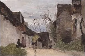 Rue de village en Normandie, 1865