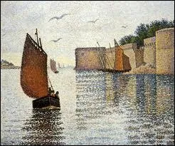Concarneau, le sardinier et la vieille ville, 1891