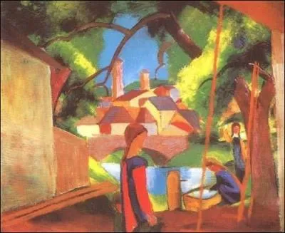 Qui a peint Enfants  la fontaine ?