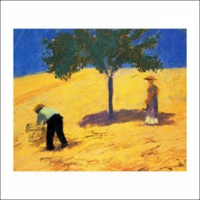 Arbre dans le champ de bl