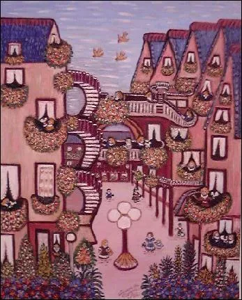 Est-ce Chagall qui a peint ce village ?