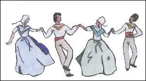 Pour cette danse, les participants doivent former une chaîne en se tenant par la main.