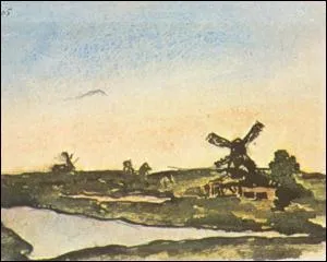 Paysage hollandais avec moulin  vent, 1905