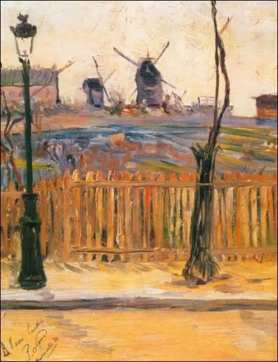 Butte Montmartre et moulins, 1886