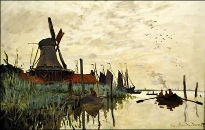 Moulins  vent et bateaux prs de Zaandam, 1871