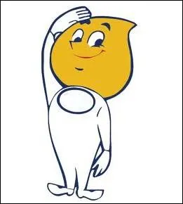 A quelle compagnie ptrolire des annes 60 peut-on associer cette mascotte  la tte en forme de goutte d'huile ?